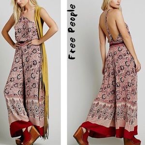 FREE PEOPLE Boho one-shoulder jumpsuit, excellent